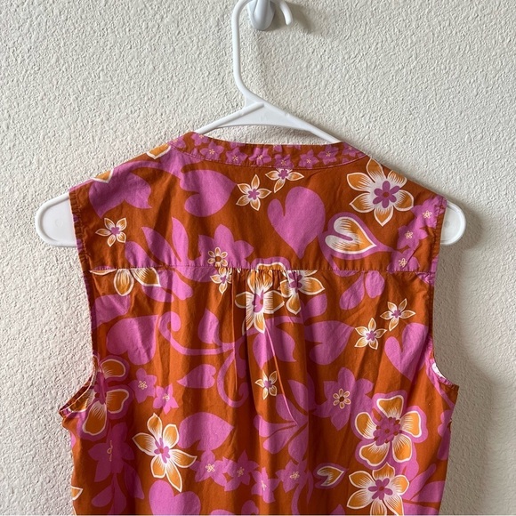 Warm Size 3 (L) Midi Floral Tiered Maxi Dress Bright Pink Lavender Orang… - Picture 7 of 12